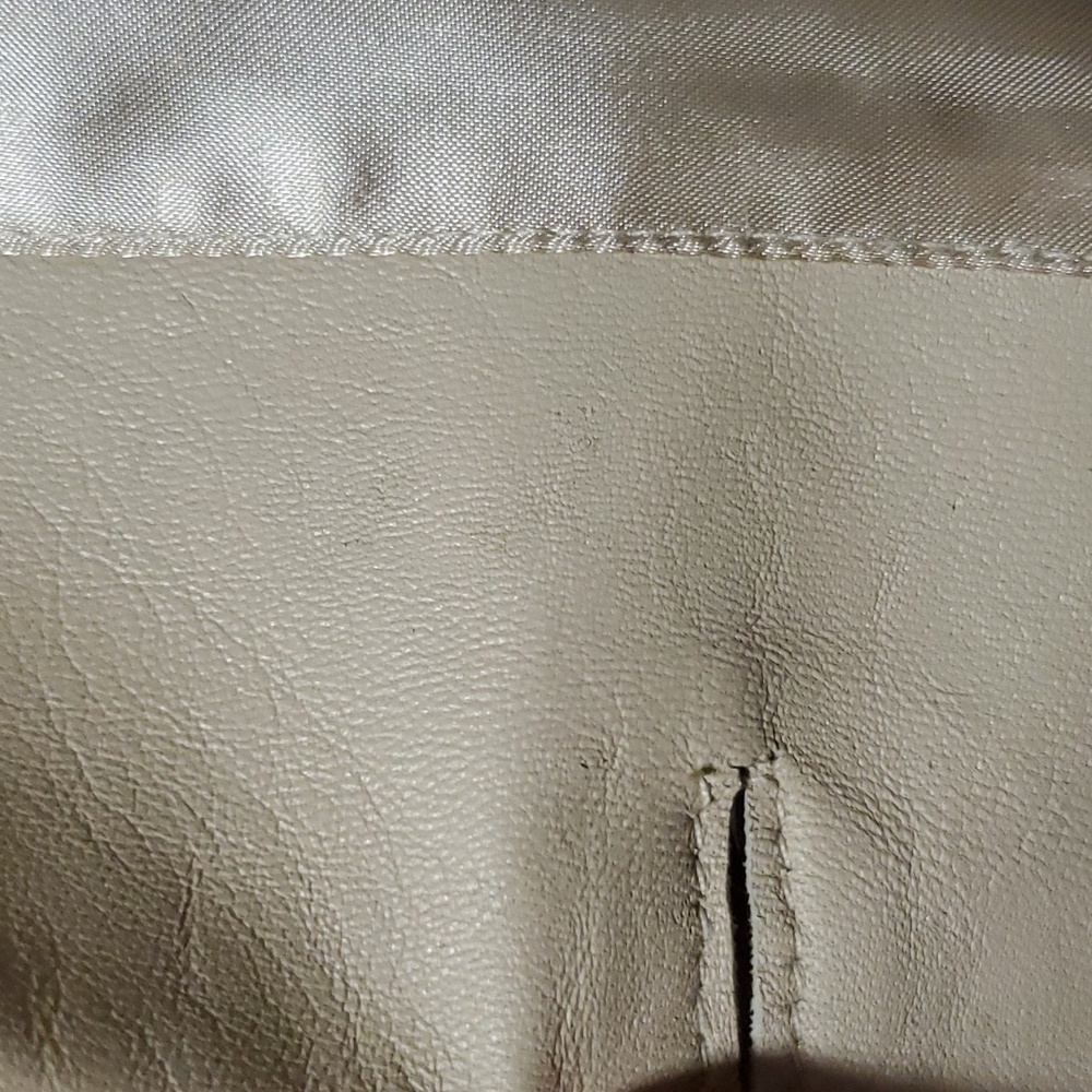 Beige Leather Jacket - Picture 3 of 8